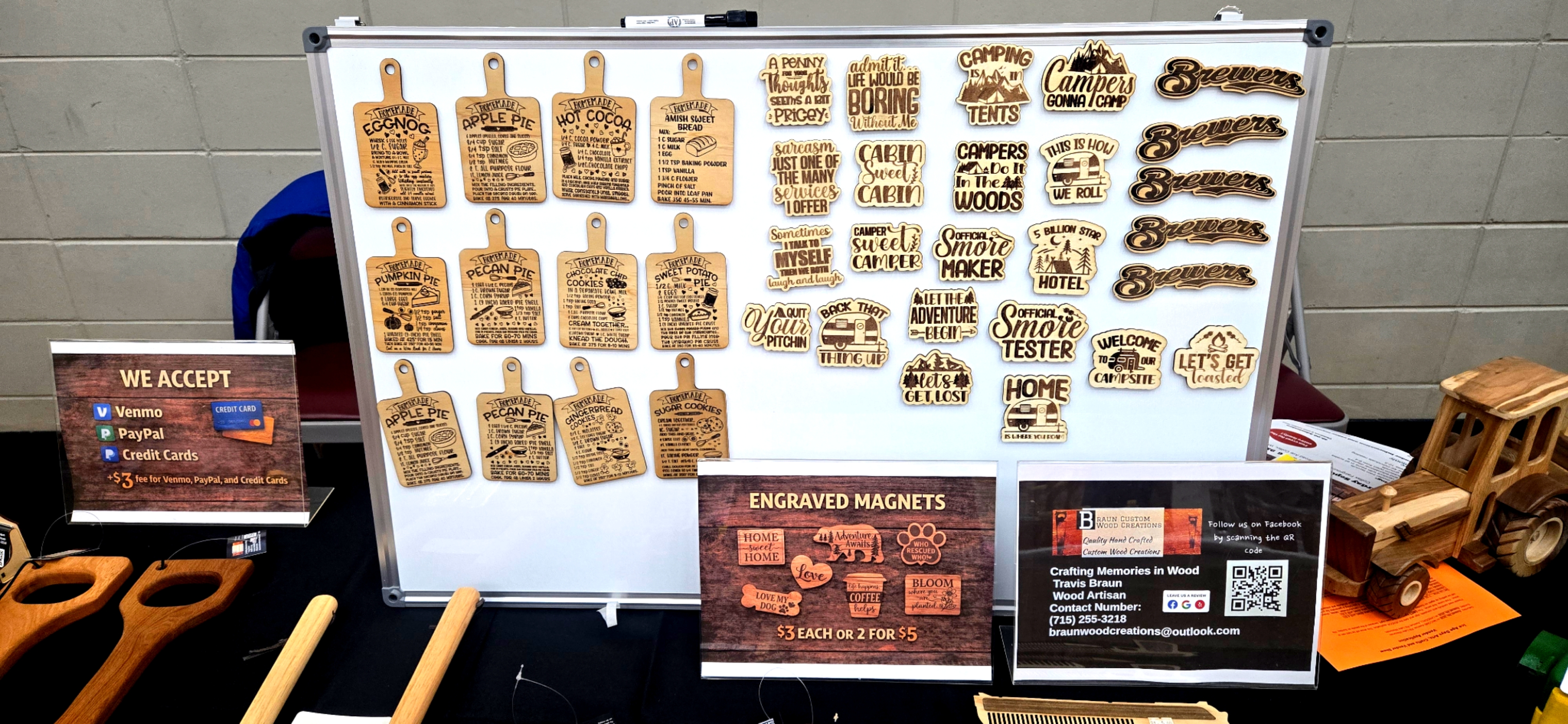 Engraved Wood Magnets