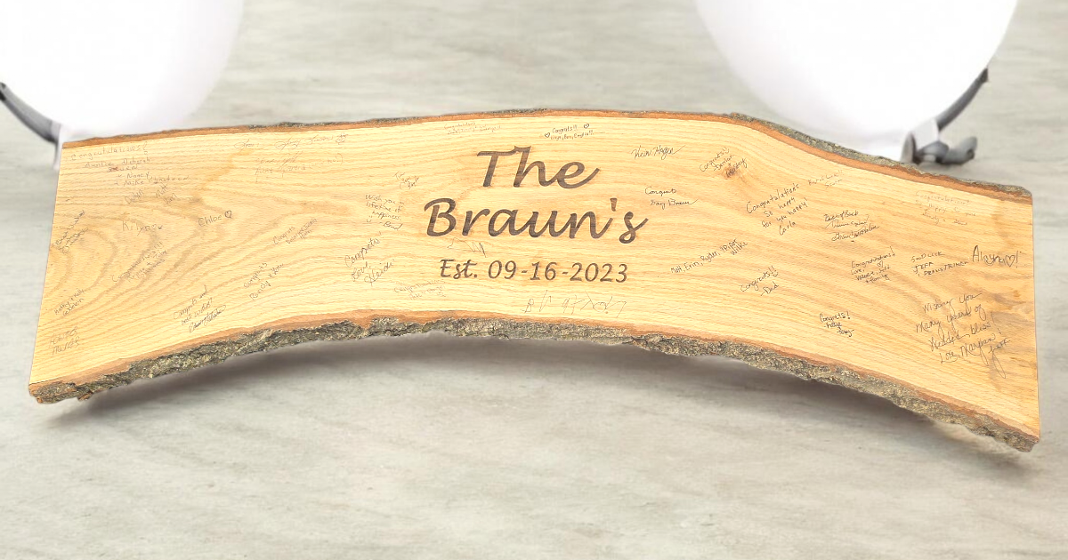 Live Edge Guest Book / Signing Board